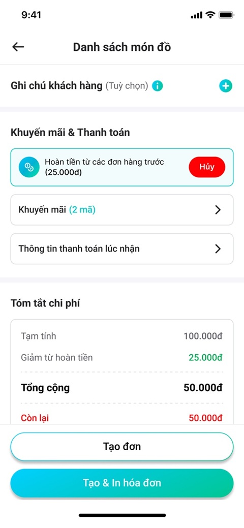 Khuyến mãi – hoàn tiền giữ chân khách 3